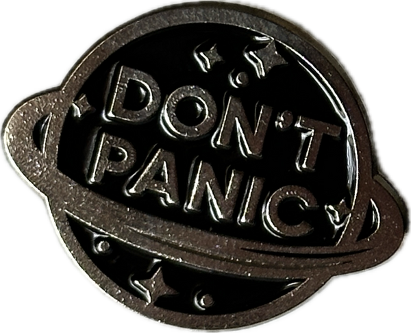 “don’t panic” pin