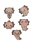 axolotl pin collection (5 pins)