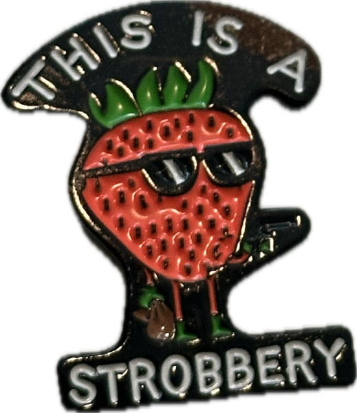 “this is a strobbery” pin