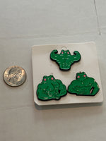 buff frog pin collection (3 pins)