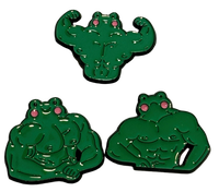 buff frog pin collection (3 pins)