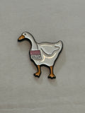 “hello my name is silly goose” pin