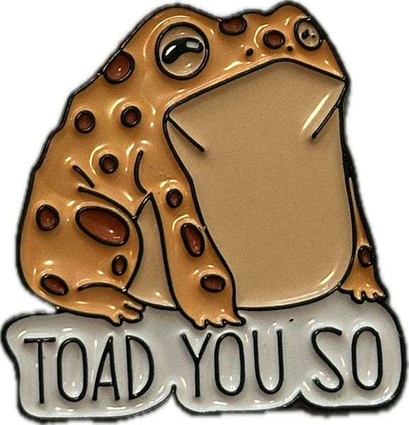 “toad you so” pin