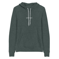 embroidered small text hoodie